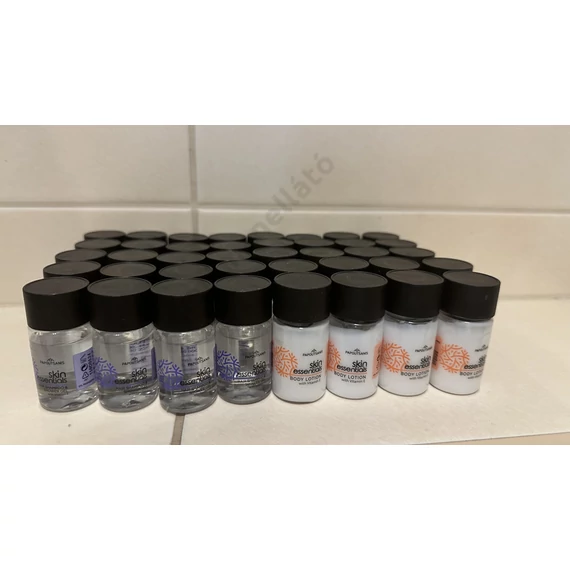 Skin Essentials vendégváró készlet: sampon-tusfürdő mix 20ml és testápoló20ml 2*20db (40db termék) 
