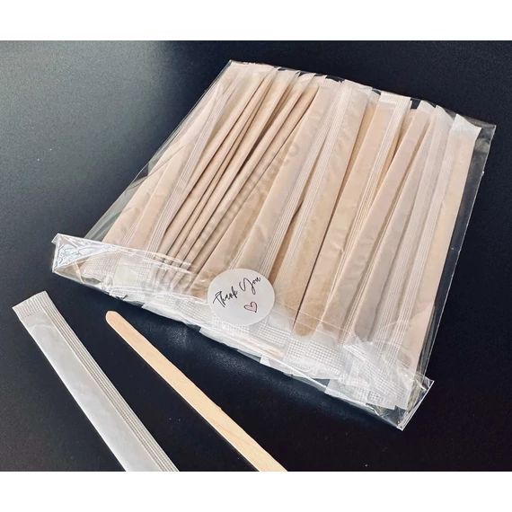 Falapka kávé-és tea keveréséhez egyenként csomagolt 50db/csomag 14cm-es